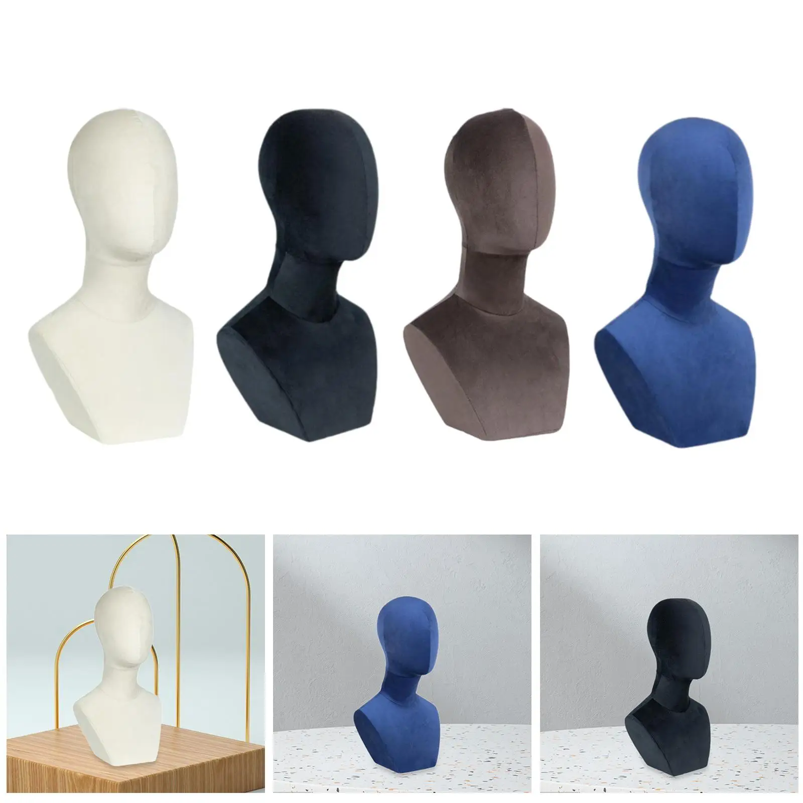 

Mannequin Head Wig Head Stable Holder Beauty Accessories Wig Display Holder Hat Holder Display for Headband Cap Wig Necklace