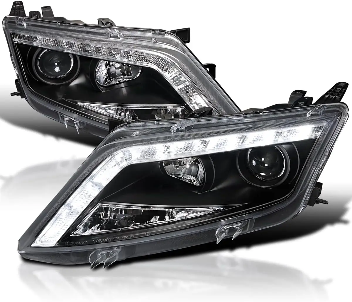 

Черные фары со светодиодным проектором, совместимые с Ford Fusion 2010-2012 гг., левая и правая пара фар в сборе