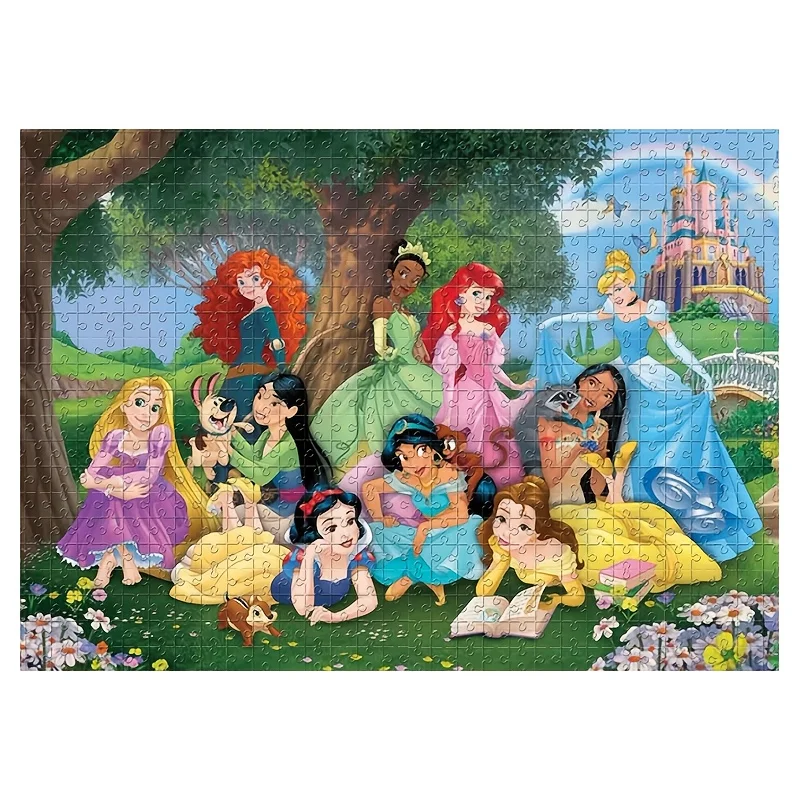 1000 Stück Disney Princesses Mosaik-Puzzle mit Belle, Jasmin, für Ariel, Aschenputtel, Schneewittchen und mehr – herausforderndes Lar