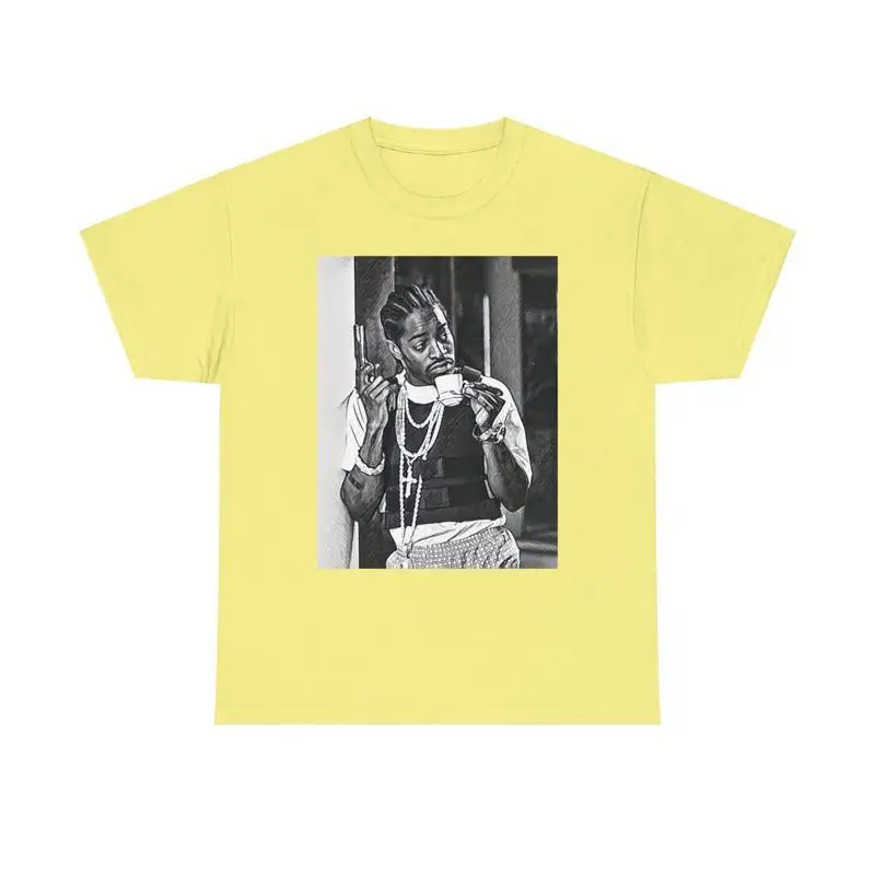Andre 3000 Print Crew Neck Heavy Cotton T Shirt