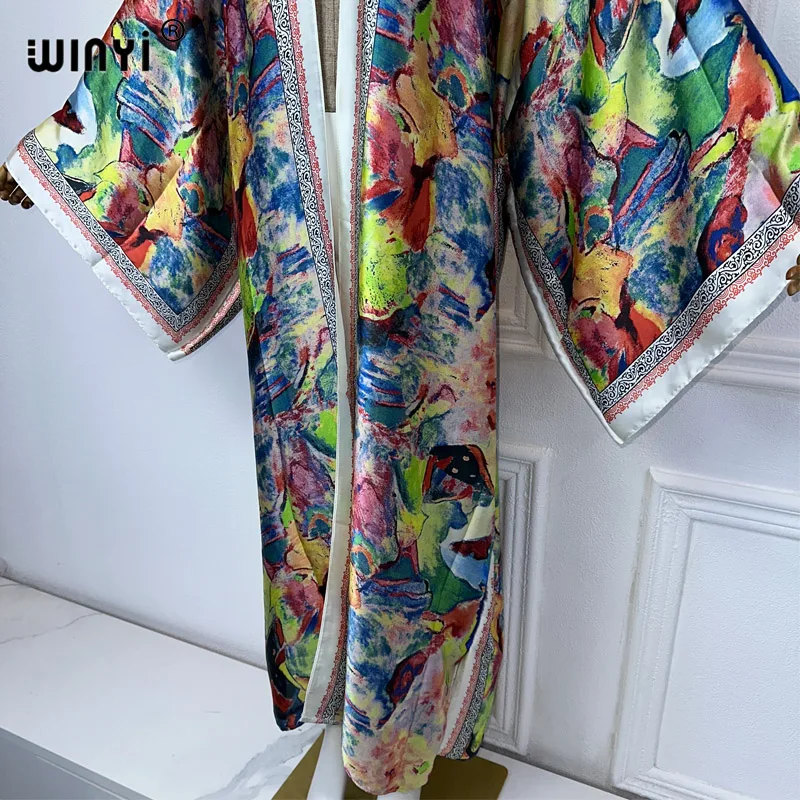 WINYI kimono afryka nowa sukienka z nadrukiem kostiumy kąpielowe elegancki kardigan seksowne wakacyjne stroje plażowe dla kobiet stroje kąpielowe