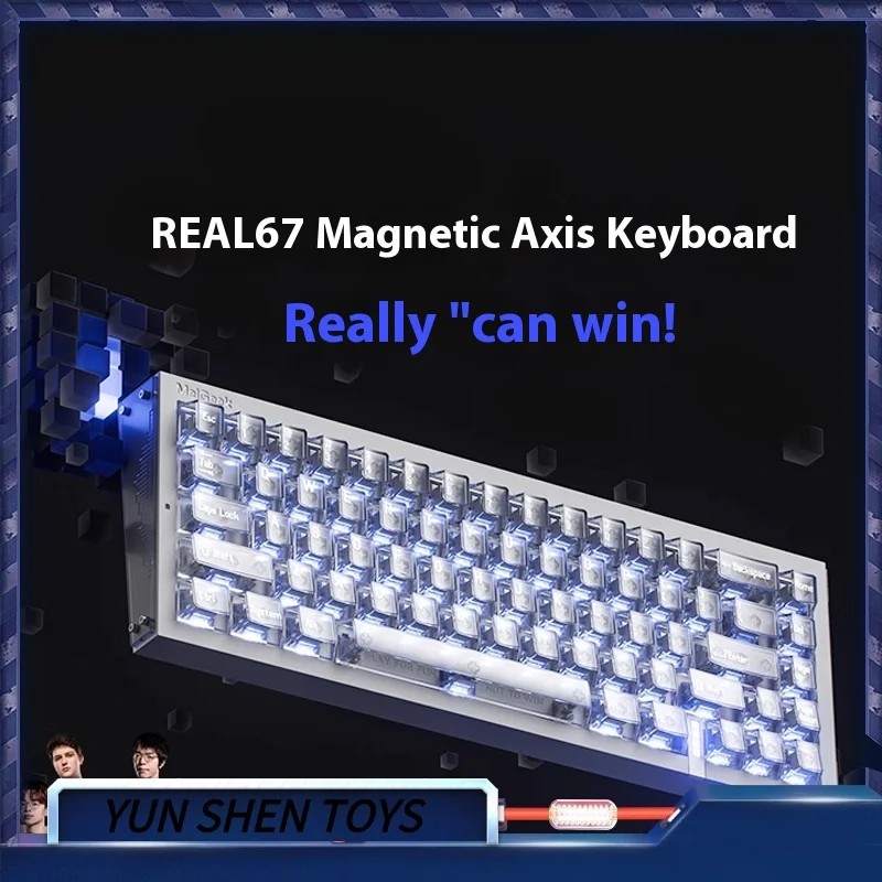 

MelGeek Little Bee Real 67 Magnetic Axis Keyboard Esports Game RGB Magneto King Sacred Heart Axis Birthday Gift for Boys