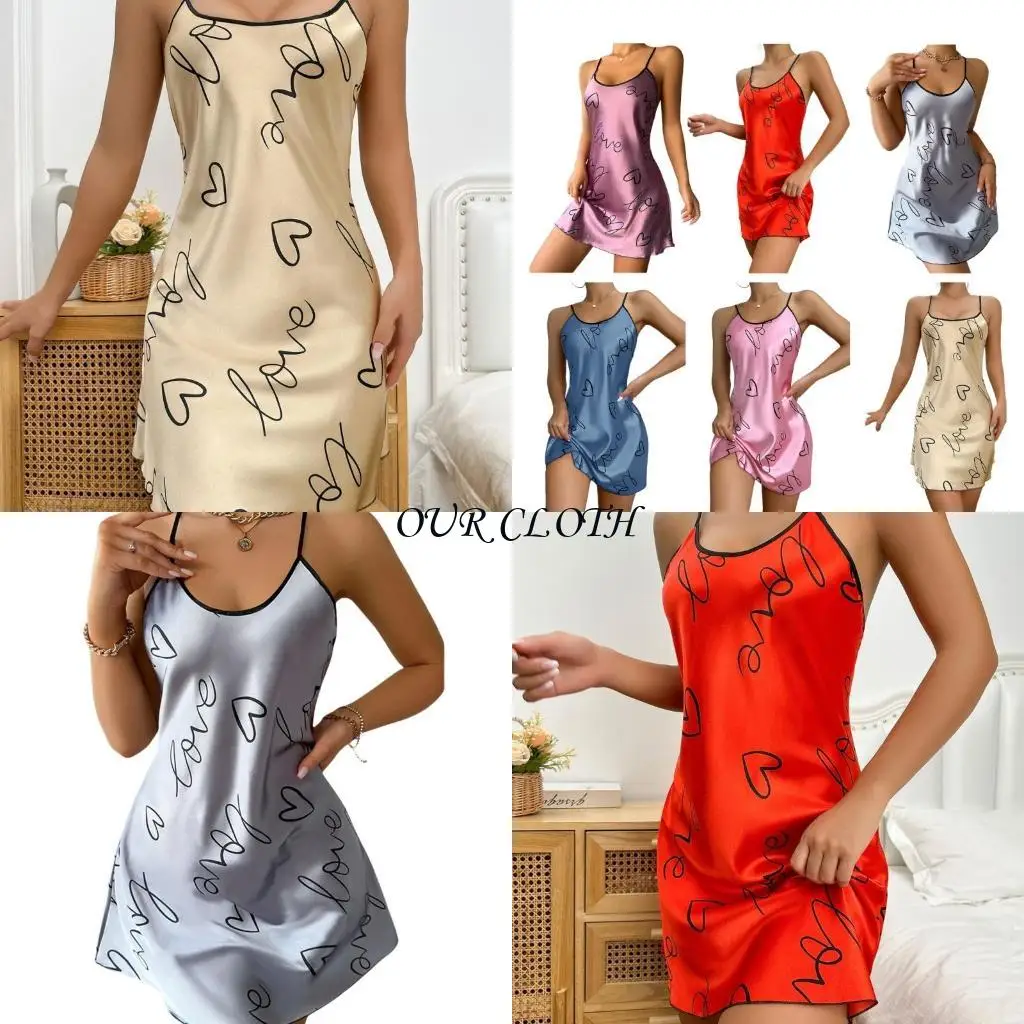 

Элегантное Camisole Nightdress for Women Love Pettlement Back Hone