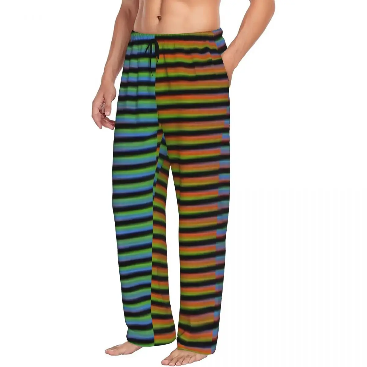 Custom Carlos Cruz Diez Venezuela Men Pajama Pants Lounge Sleep Sleepwear Bottoms with Pockets