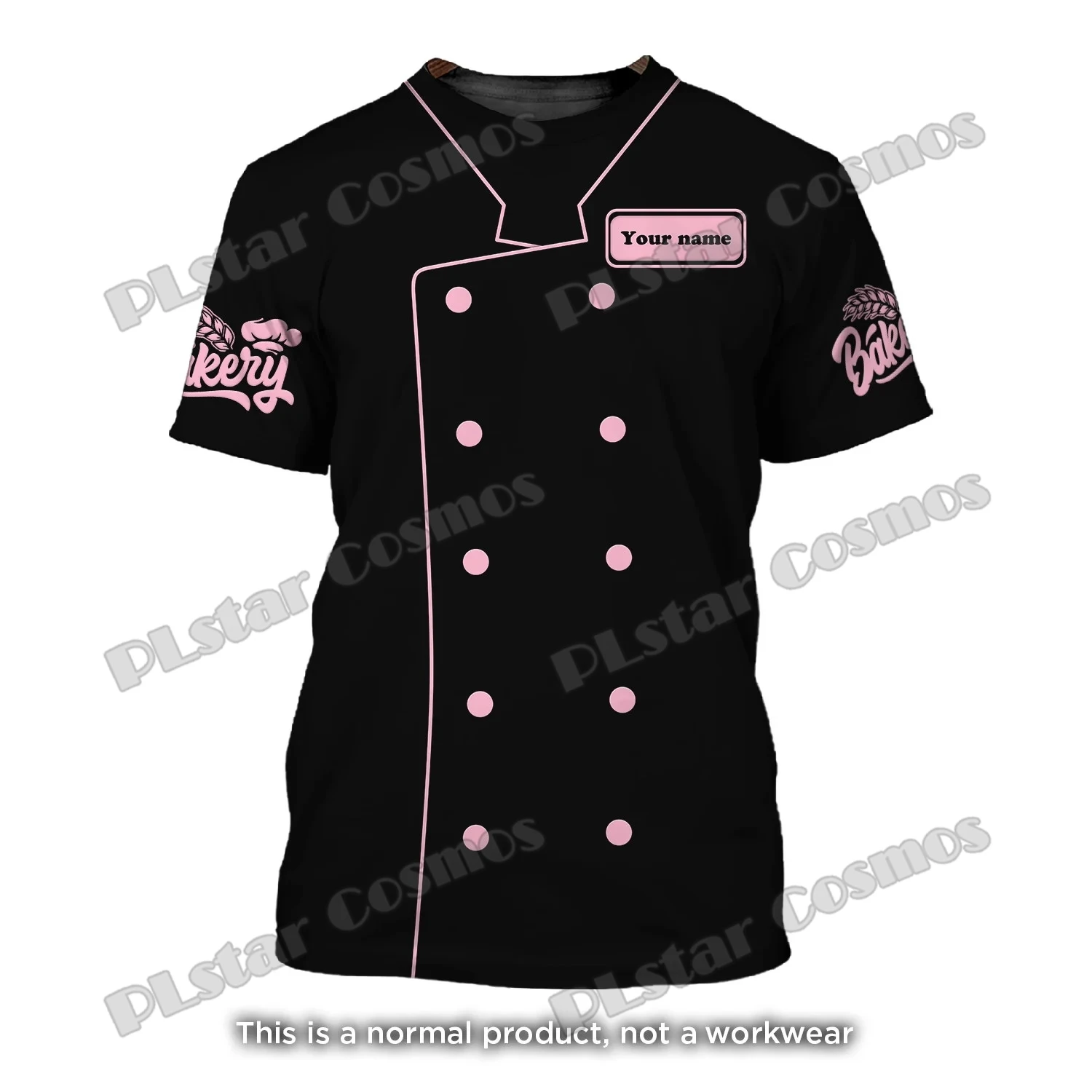 PLstar Cosmos Baker Life Personalized Name 3D Printed Mens T-shirt Summer Unisex Casual Tee Shirt Gift For Cake Lover DW215