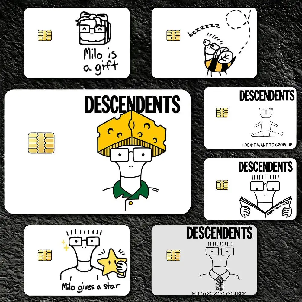 D-Descendants M-Milo G-Go To C-College Credit Card Skin Stickers For VISA Bank Metro Access Card Protective Film Cover Sticker