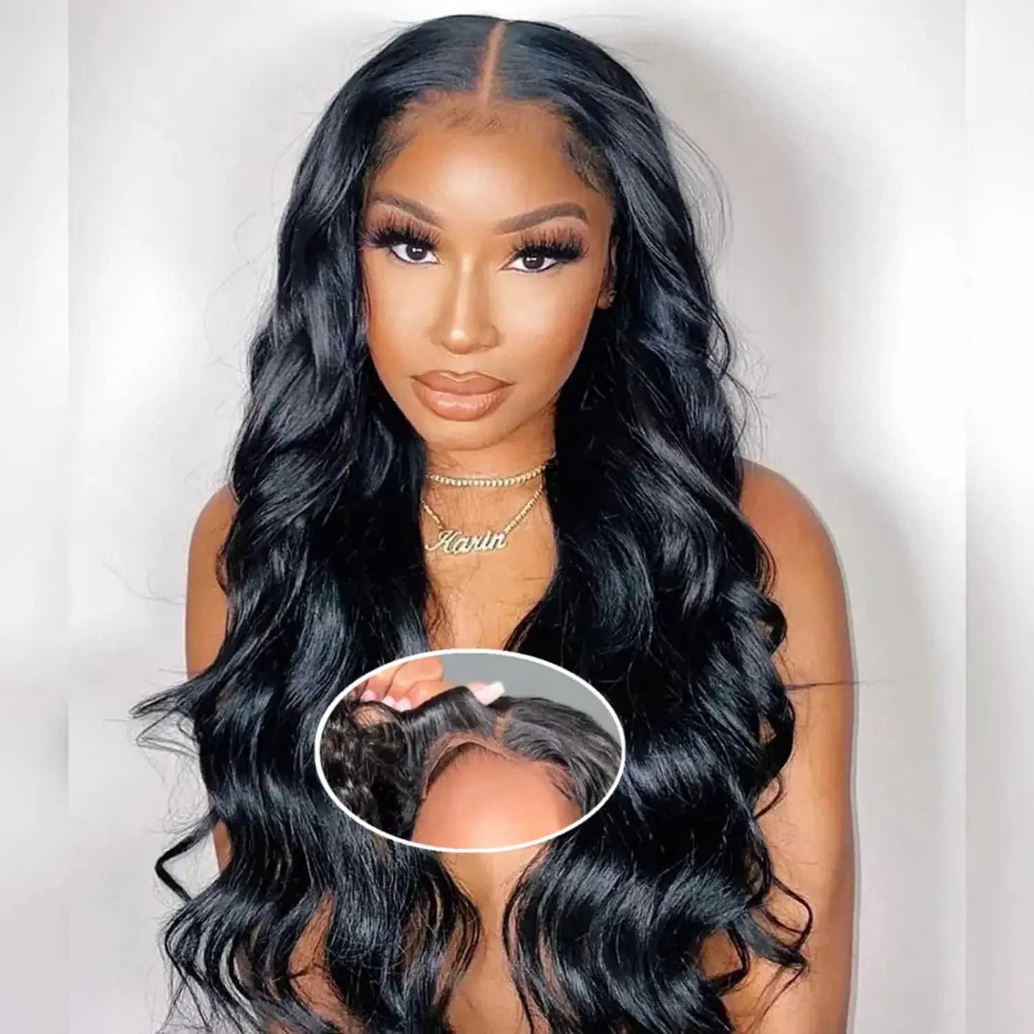 34Inch Glueless Wig Human Hair Wigs Ready To Wear Body Wave Lace Front Brazilian Human Hair Wigs Wear And Go Pre Plucked Vrvogue