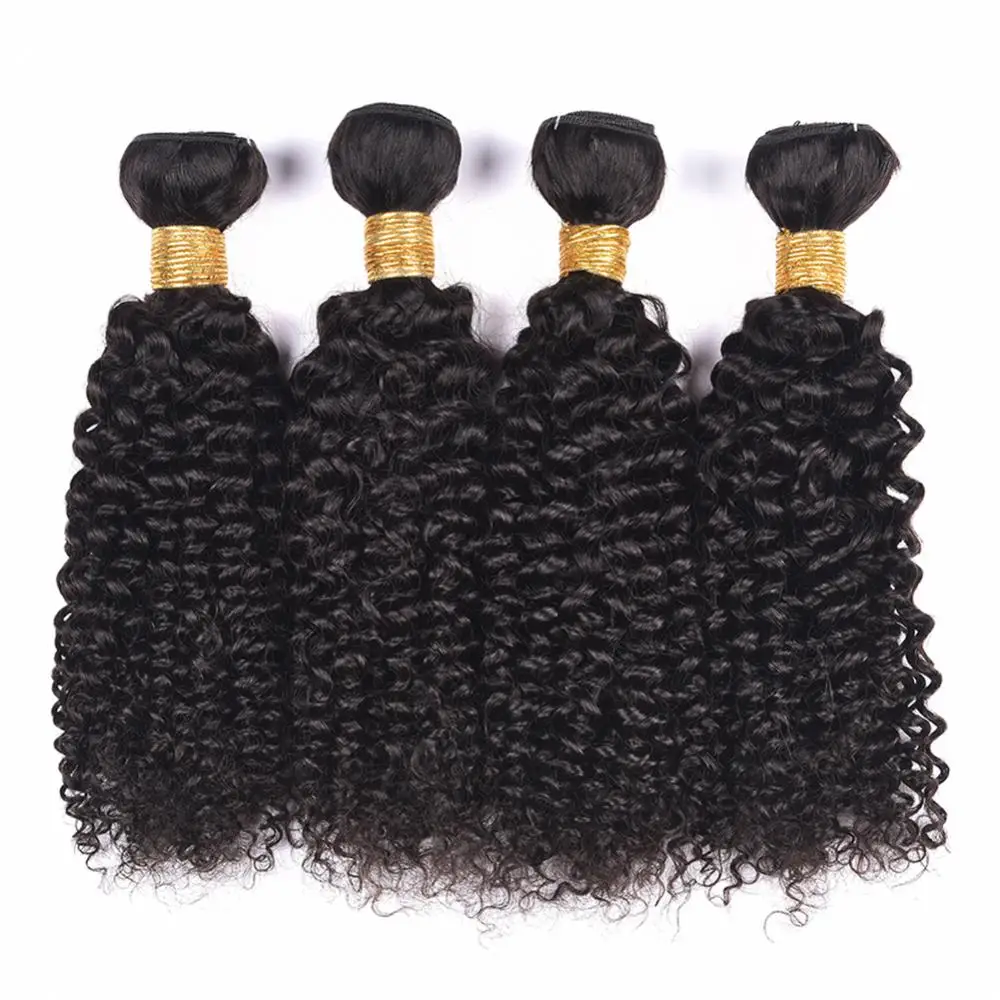 10/12/14 Inch Kinky Curly Realistic Human Hair Front Wig Hairpiece With Lace Closure Brazilian Small Spirals Curly Bundles Kinky