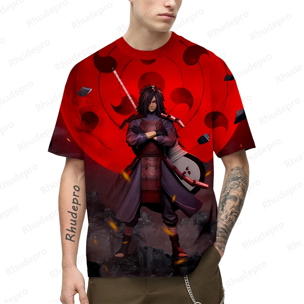 Camiseta de Cosplay de Naruto para hombre, camisetas de Hip Hop, ropa Y2k, regalo de alta calidad, estilo Harajuku, nueva moda, 100-5XL