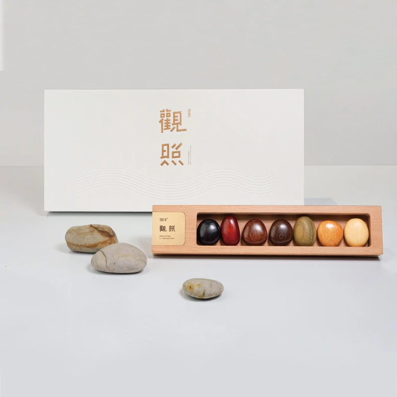 Wooden Pebble Decoration Imported Famous Wood Original Manual Zen Gift