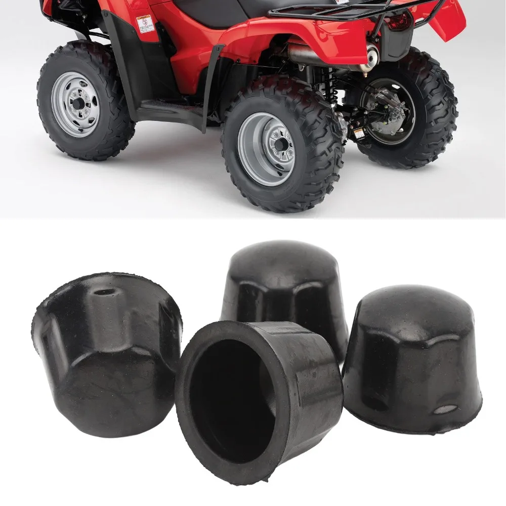 4Pcs Durable Rubber Wheel Dust Cover Universal Fit Dust Protection Design ATV Wheel Protector Go-Kart Rim Covers For ATV