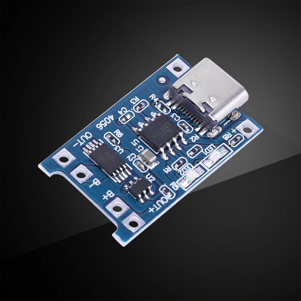 TP4056 Lithium Battery Charger Module 1A Mini Battery Charger Board Type C Micro USB 4.5V-5V for Lithium Batteries