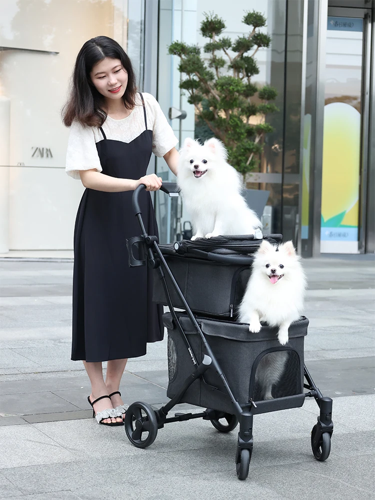 Pet trolley: Cat, small dog, dog walking, special artifact, light and foldable