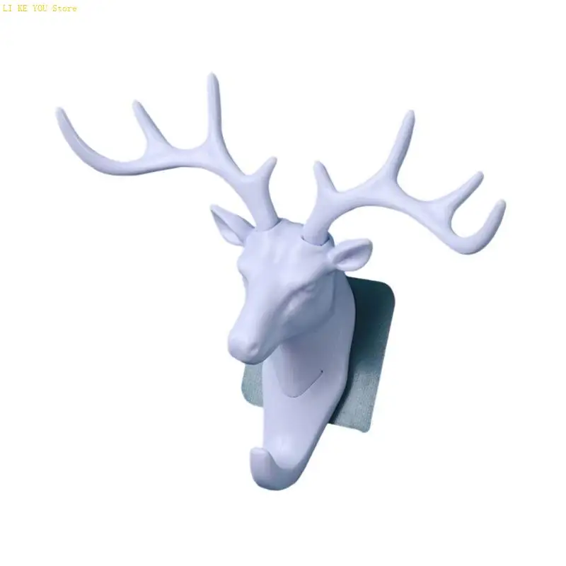 

W3JE Пластиковый настенный крючок с головой животного, декоративный клей, подарок для дома