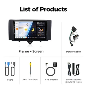 JIUYIN-CarPlay لاسلكي الروبوت, راديو سيارة لمرسيدس بنز, سمارت فورتو, 451, 2005-2015, مشغل سيارة, GPS, راديو السيارات 2 دين, TS18 أفضل 6 مكبرات صوت ذكية للمبيعات 451 - رقم 2
