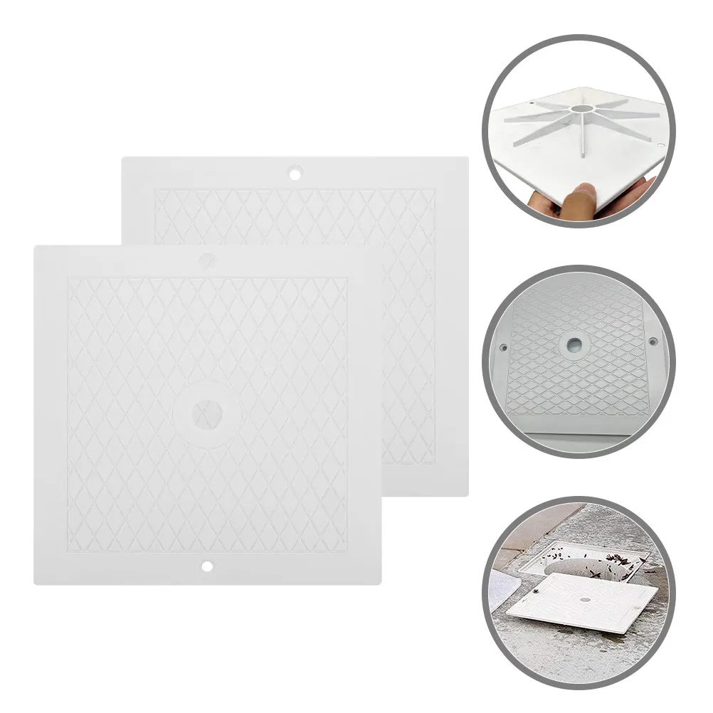 

2Pcs Pool Skimmer Deck Cover Easy Replace Square Lid for Skimmer Maintenance Clog Prevention Ground Pool Compatibility