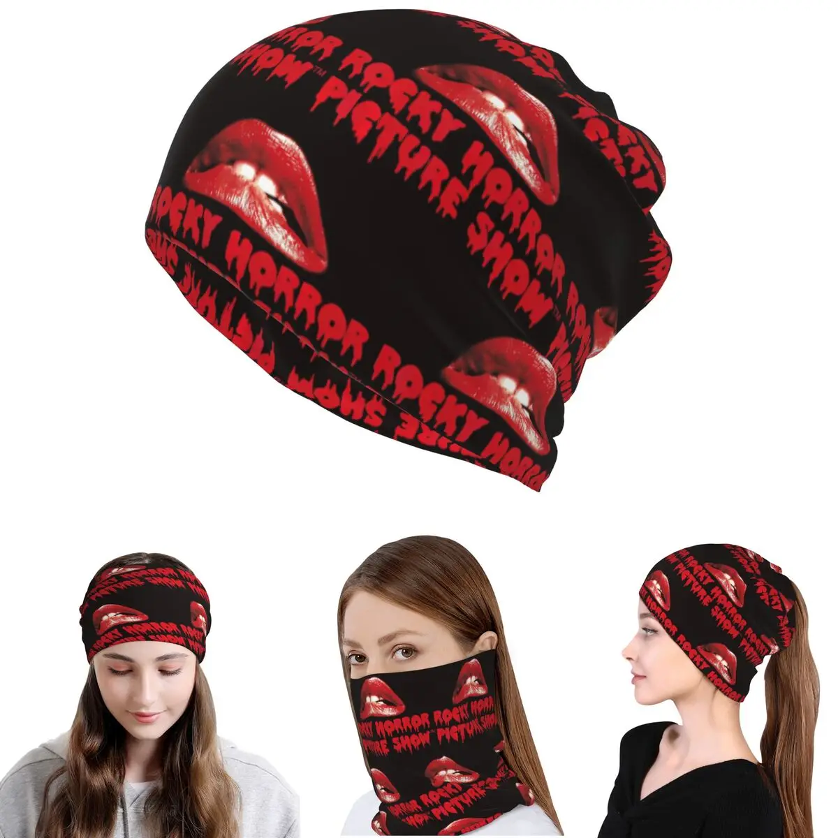 The Rocky Horror Picture Show Lips Logo Bandana Halstuch Maske Schal Multifunktions-Gesichtsmaske Mütze Unisex Erwachsene