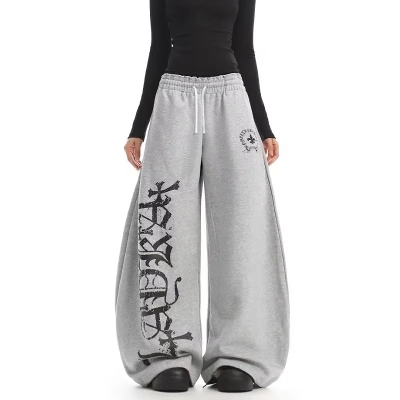 2026 Harajuku Mode Beliebte Baggy Sweatpants Rock Urban Hosen für Tänzerinnen Street-Style Slacks Damen Cargo-Hosen Weit geschnitten – Detail 8