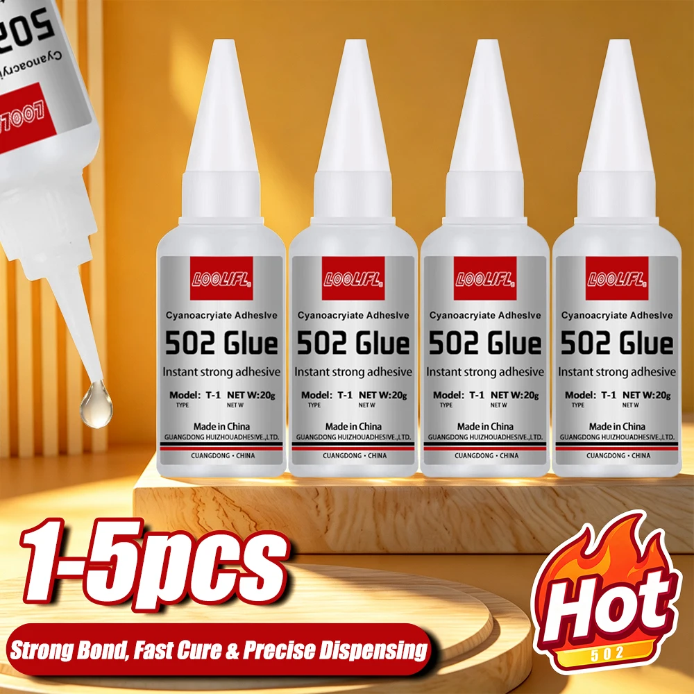 Super Glue Adhesive Instant Fast Cure Strong Bond Precise Dispensing Liquid Glue for Metal  Wood  Rubber Plastic Ceramic Repair