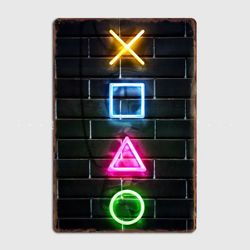 

Poster Retro Metal Posters Sign Garage Club Indoor Wall Room Decoration Home Decor Gaming Neon Sign