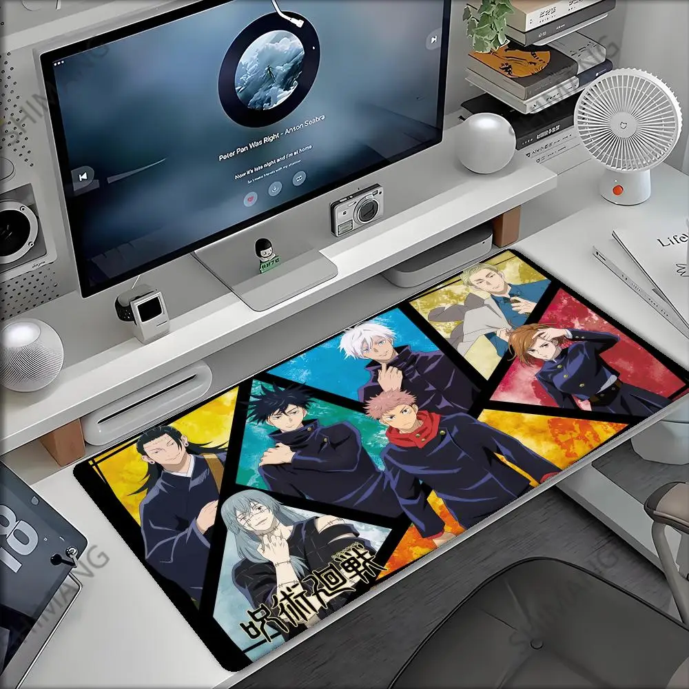 

Anime Jujutsu Kaisen Mouse Pad XXL Gaming Accessories Office Gamer Keyboard Desk Mat Non-Slip Laptop Satoru Gojo Mousepad