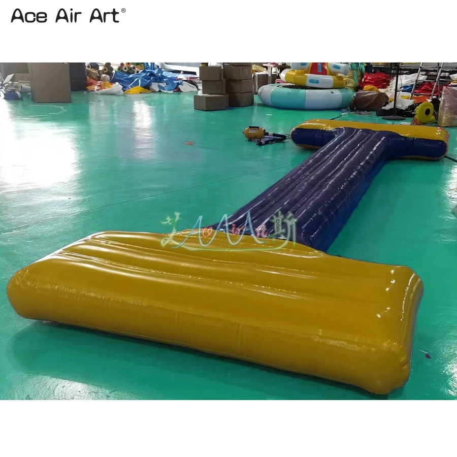 Waterproof Inflate Once Inflatable Water Amusement Slide Single-Plank Bridge For Swimming Pool Made By Ace Air Art