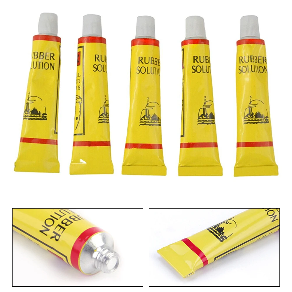 5 Pcs       Universal  Bicycle Motorcycle Tire Tube Patching Glue   Cement Adhesive Puncture Repair Glues   For Bike