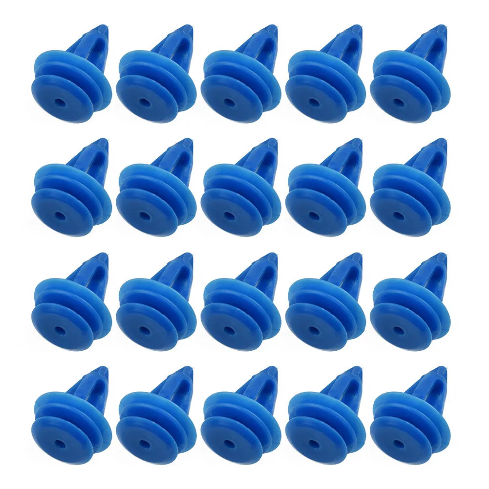 High Quality Practical Clips Retainer Outer Curved Nylon Trim Wheel 20pcs Arch LR027255 Mounting Blue Exterior