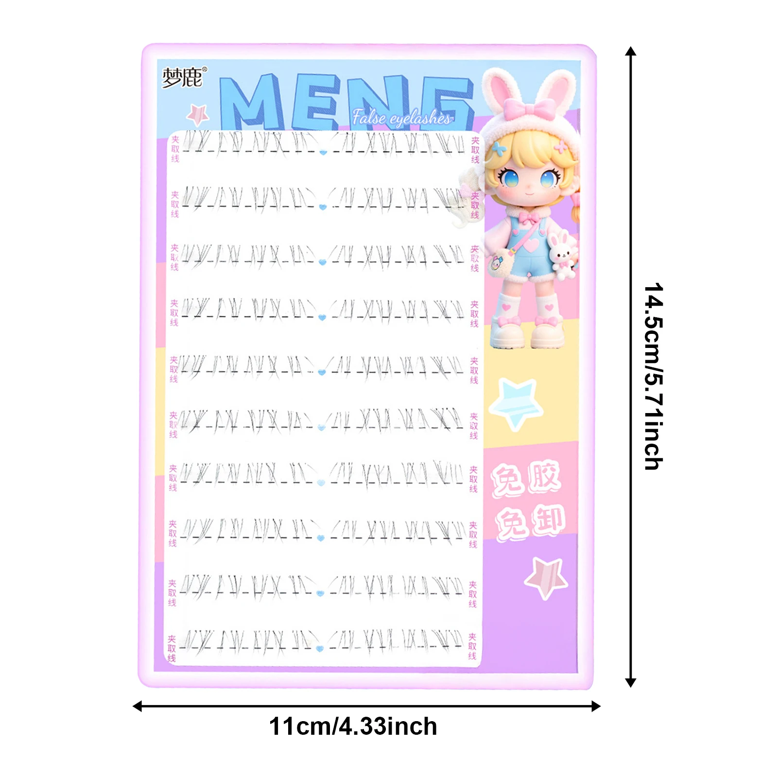 Sztuczne rzęsy do dolnej powieki bez kleju, naturalne, segmentowe, efekt wróżki, rzęsy do dolnej powieki w stylu manga, narzędzie do makijażu rzęs.