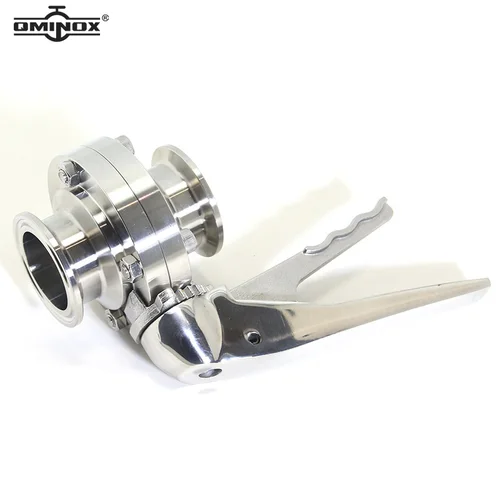 Imagen 2 del producto Válvula de mariposa de acero inoxidable SS304, triple abrazadera con mango de acero inoxidable, gatillo de presión para productos lactantes Homebrew, 1,5 ""/2""