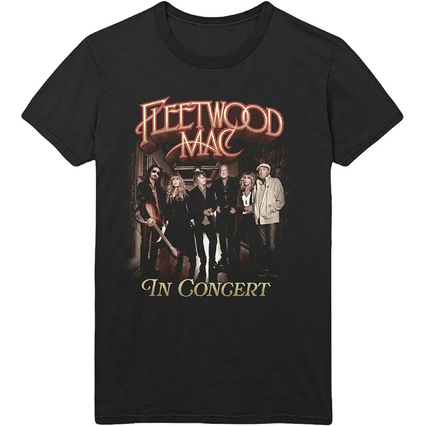 Fleetwood Mac In Concert Officially Licensed Black Rock T-Shirt Adult XL