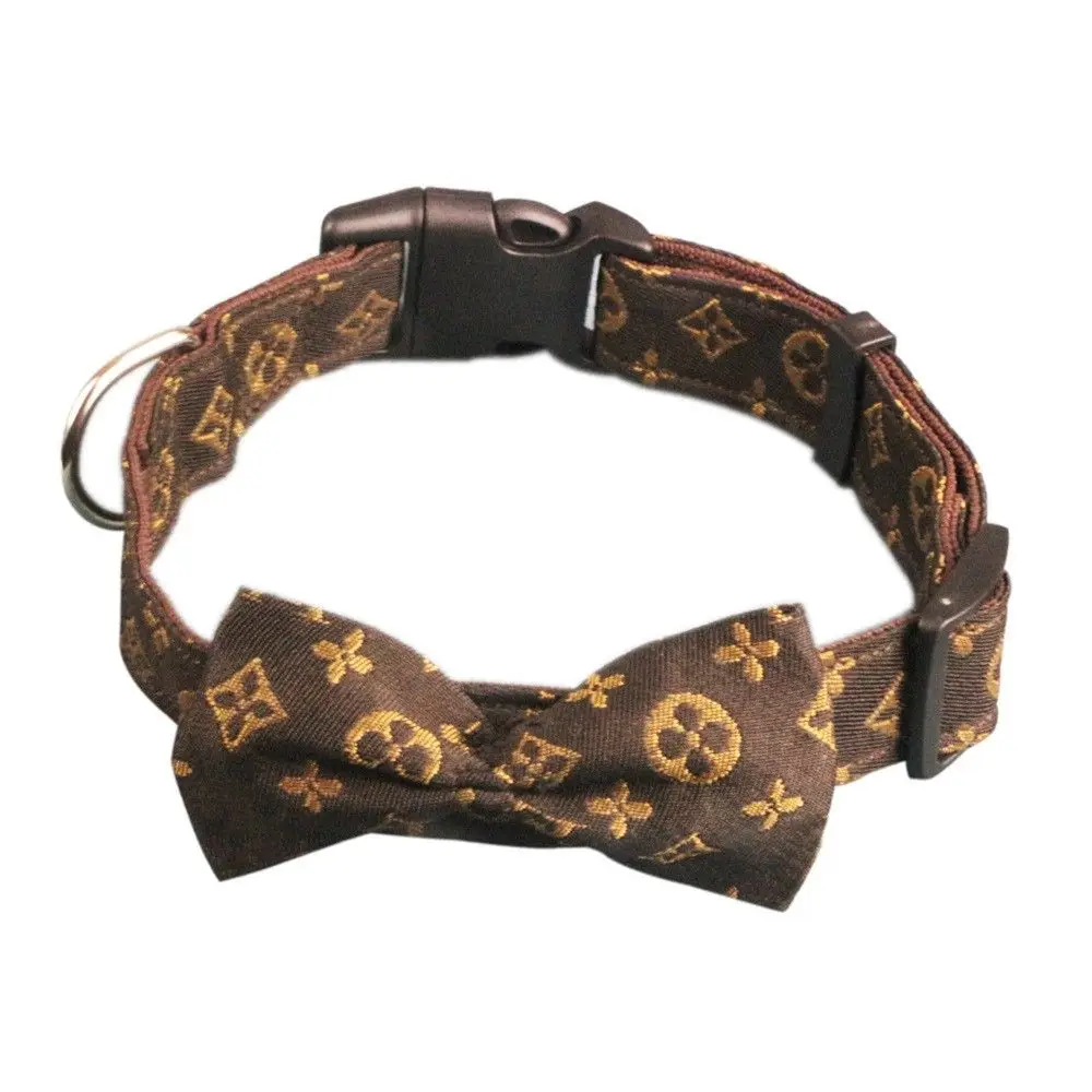 

Pet collar Classic trendy brand dog leash Medium and small dog walking leash Adjustable dog outing collar