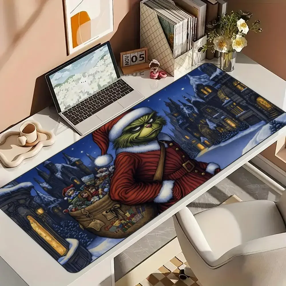 판타지 스타일 악마 테마 마우스 패드 데스크 매트 스티치 처리된 가장자리 미끄럼 방지 고무 베이스 PC 액세서리 게임 매트 매직 플레이매트