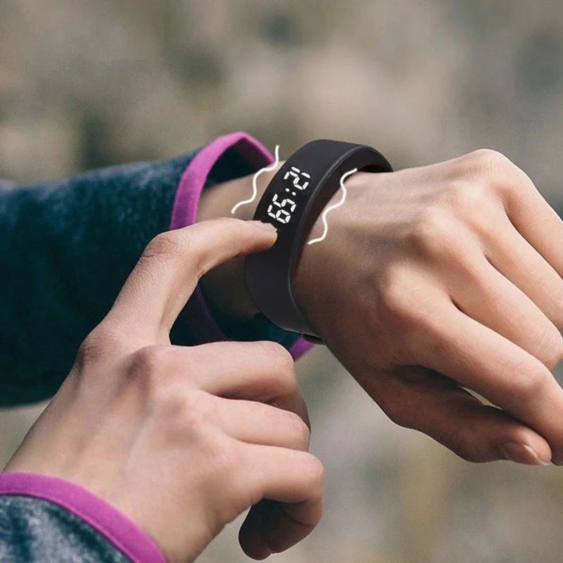 Reloj inteligente deportivo para niños, pulsera con alarma vibratoria, contador de pasos para correr