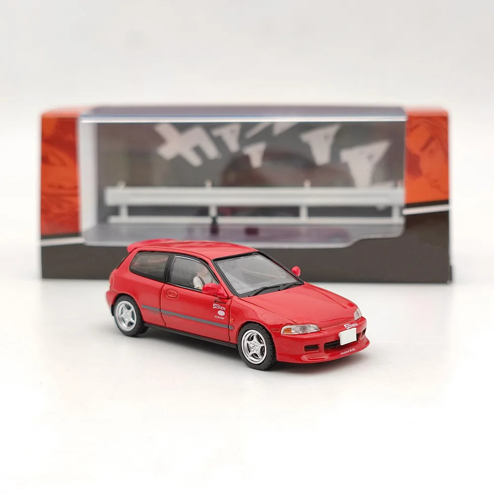 Hobby Japão 1/64 Civic (EG6) Myogi Night Kids / Shingo Shoji Vermelho HJ 641017 Presentes de coleção de carros de brinquedos fundidos HR