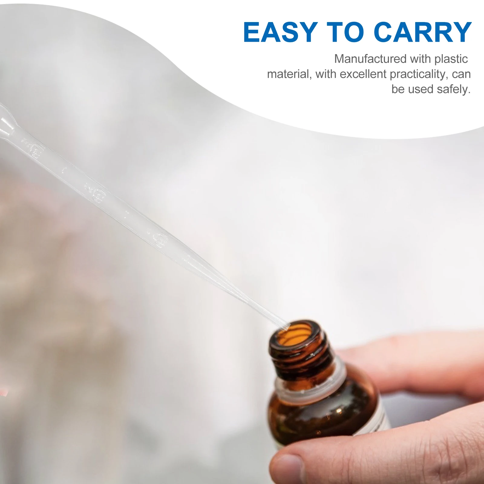 100pcs Clear Scale Dropper 3ML Plastic Pipette Laboratory Droppers Essential Oil Tools Calibrated Handmade Craft