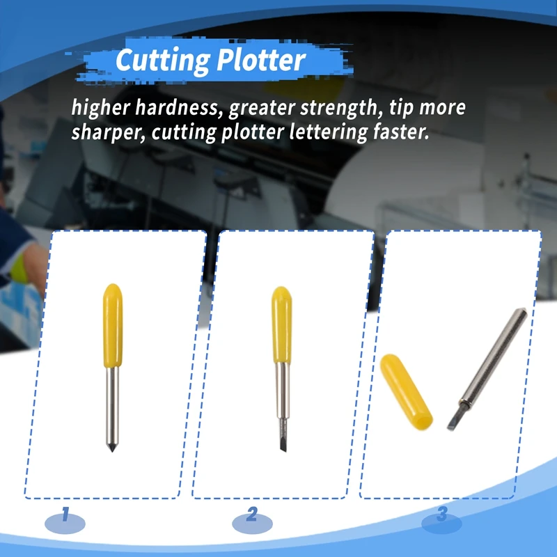 15 PCS 30/45/60 Degree Vinyl Cutter Carbide Blades With Blade Holder Blade Housing For Silhouette Cameo 3 Vinyl Cutting Machines