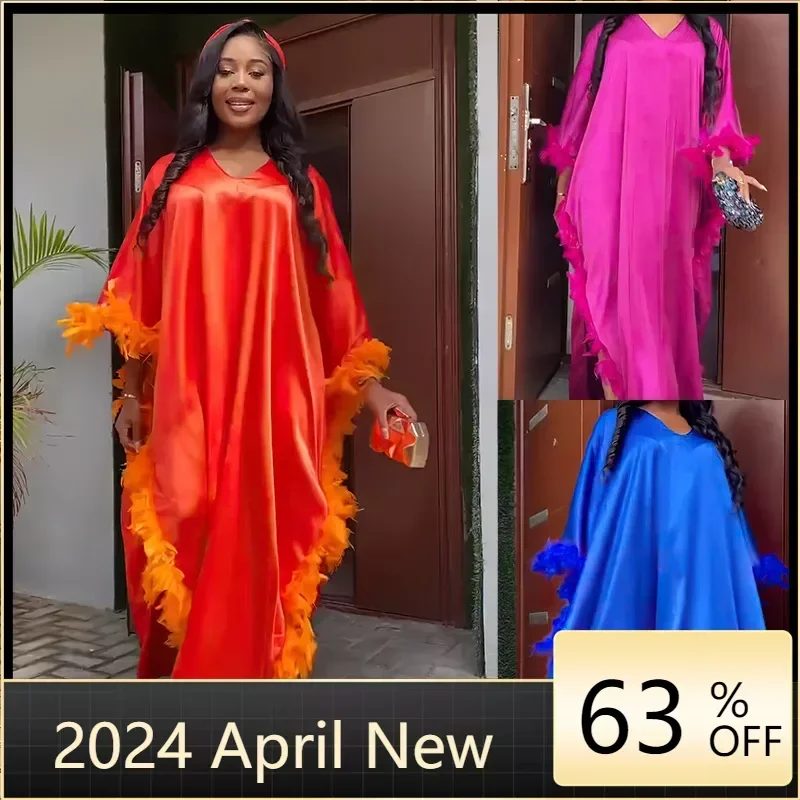 

Sexy Orange Mesh Swan Dress African Dresses for Women 2024 Summer Elegant Ladies Birthday Party Club Robe Longue Femmes Vestidos