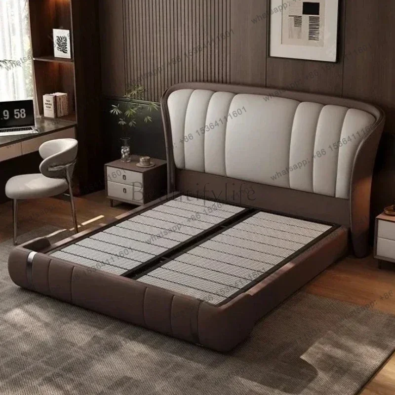 FG Bed King Size Headboard Nordic Luxury Modern Bed Racks And Frame Beds On Clearance 180x200cm Bedroom Furniture Bed Side Table