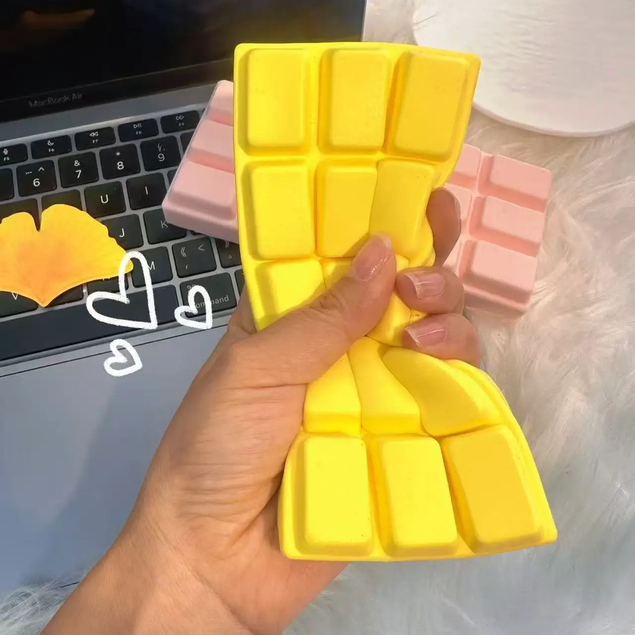 1/3pcsSimulated Chocolate Squeeze Toy PU Soft and Slow Rebound Fidget Toys Stress Relief Toy Sensory Squeeze Toys for Adults