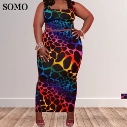 4xl 5xl Large Size Women Clothing Two Piece Set Printed Tight-fitting Hip Fashion Summer Long Skirt Suit Wholesale Dropshipping