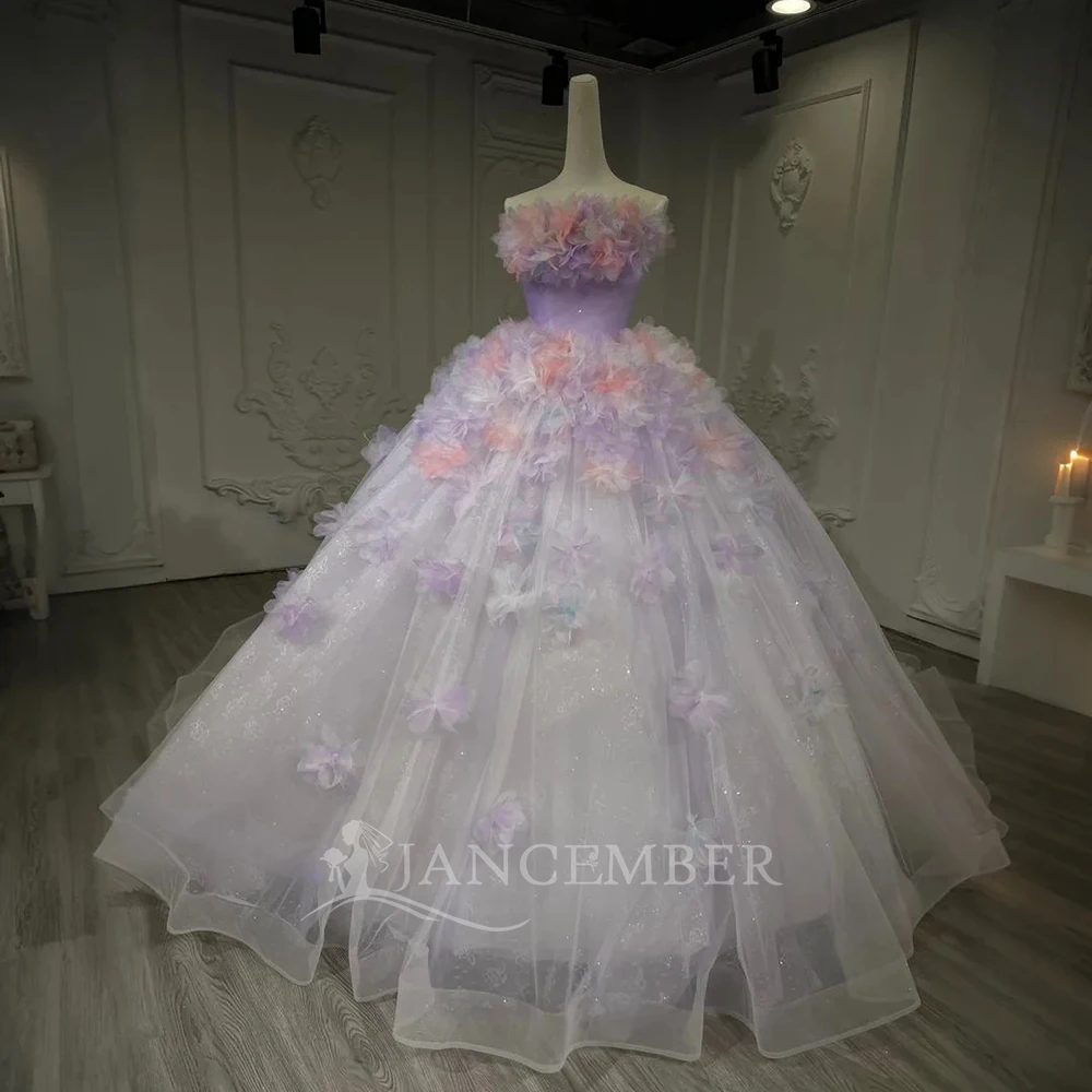 

Кружевное платье Quinceanera с бисером по индивидуальному заказу для девочек, многоуровневое бальное платье без бретелек из органзы, вечернее платье для выпускного вечера, сладкое платье 15-16 Anos Vestidos