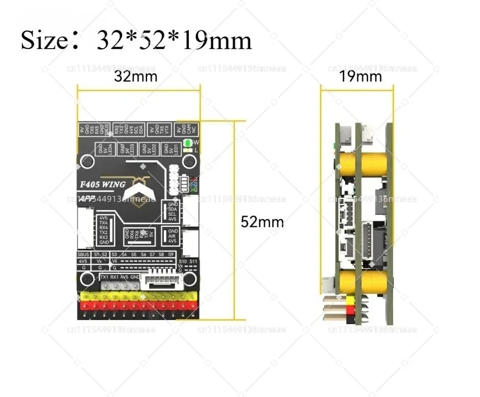 unite-de-detection-d'attitude-compacte-serie-f405-wing-compatible-app-connect-prise-en-charge-du-decollage-vertical-pour-mini-machines-portables-composants-de-rechange