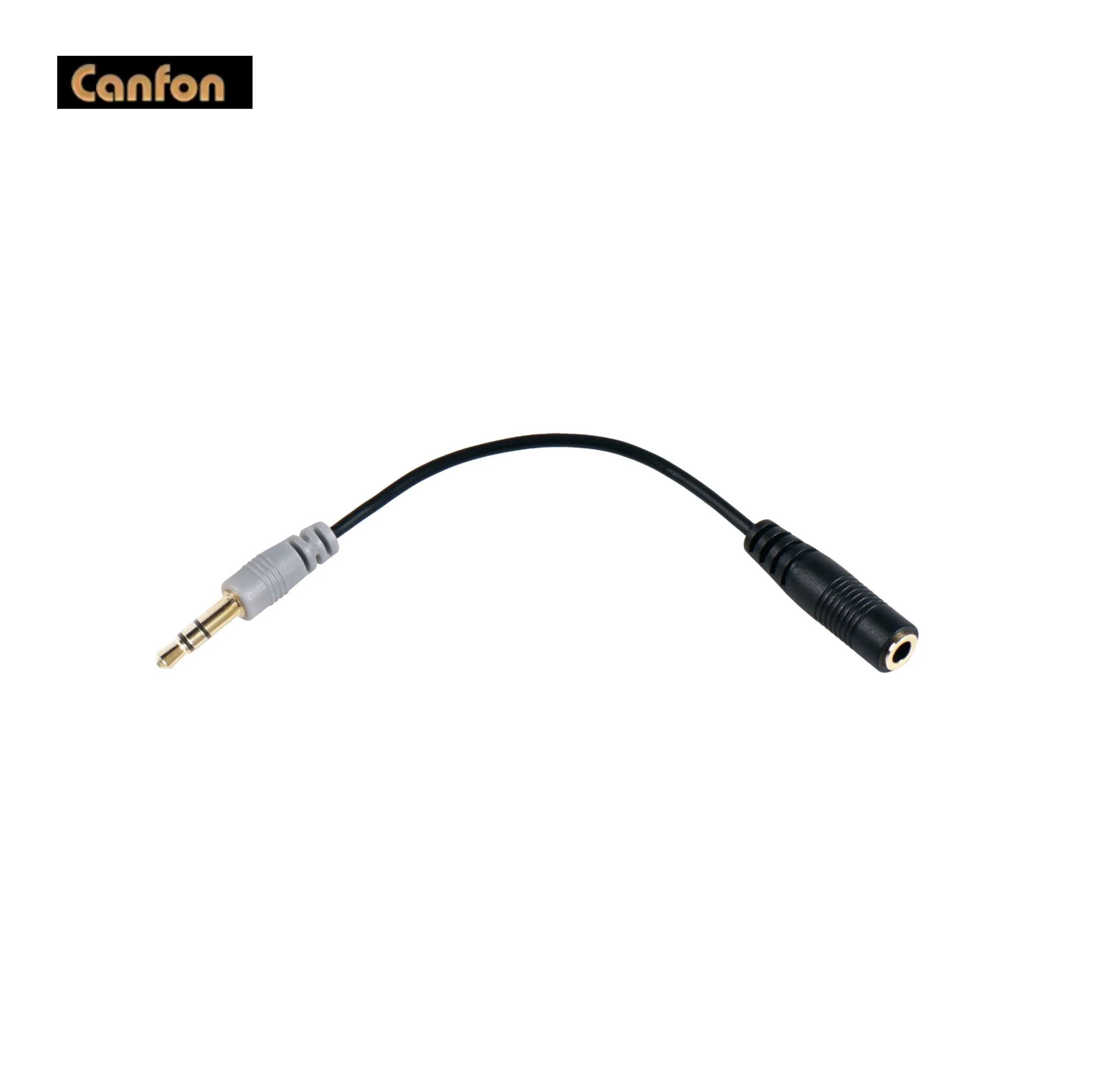 Canfon 3.5 Cable de auriculares a micrófono TRRS hembra de 4 secciones a macho TRS de 3 secciones