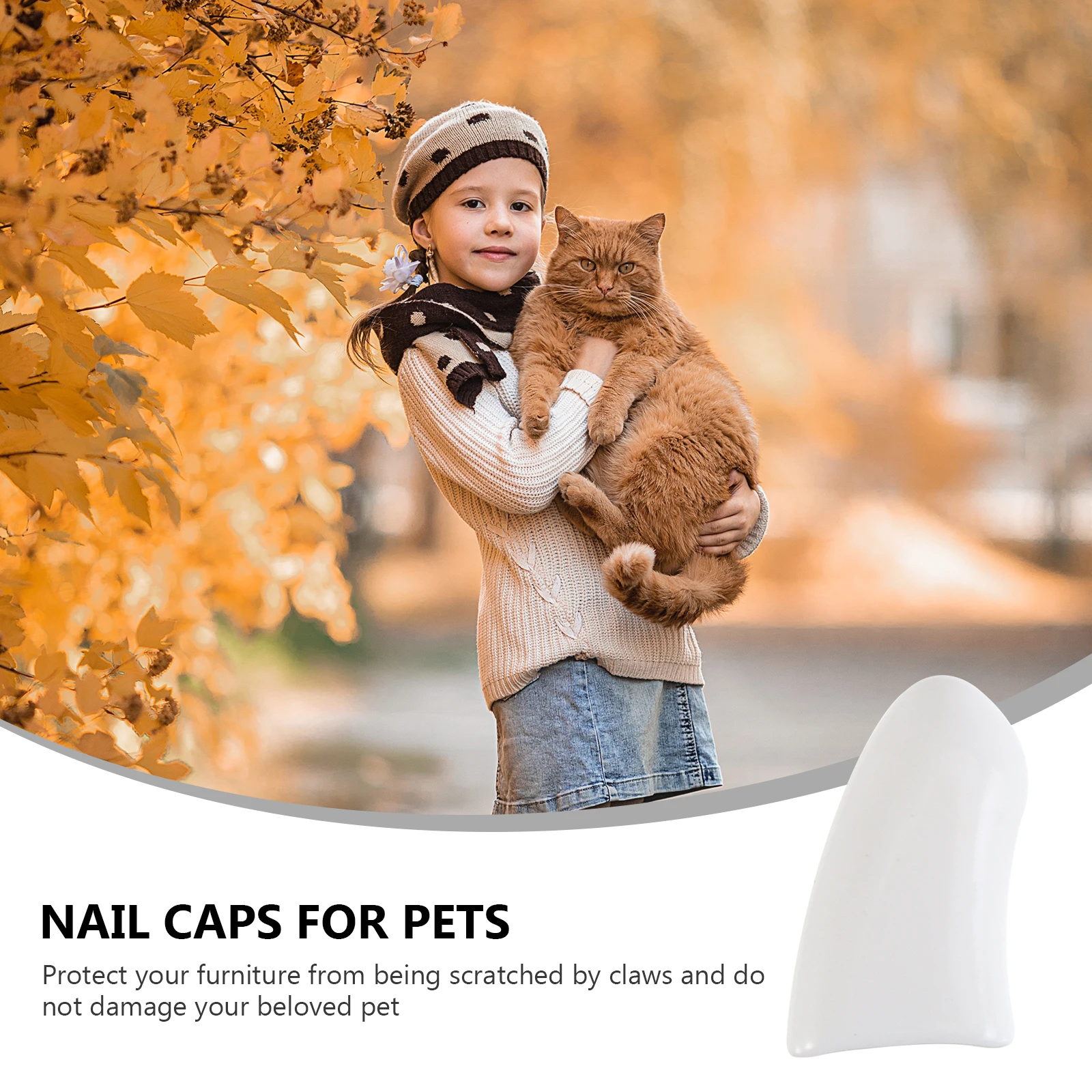 

2 Packs Paw Pet Nail Set Claw Protective Covers Cat Guards for Cats White Tpr