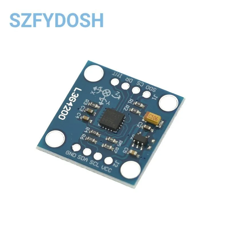 GY-50 L3G4200D Triple Axis Gyro Angular Velocity Sensor Module DC 3V-5V L3G4200 IIC / SPI Communication Protocol For Arduino