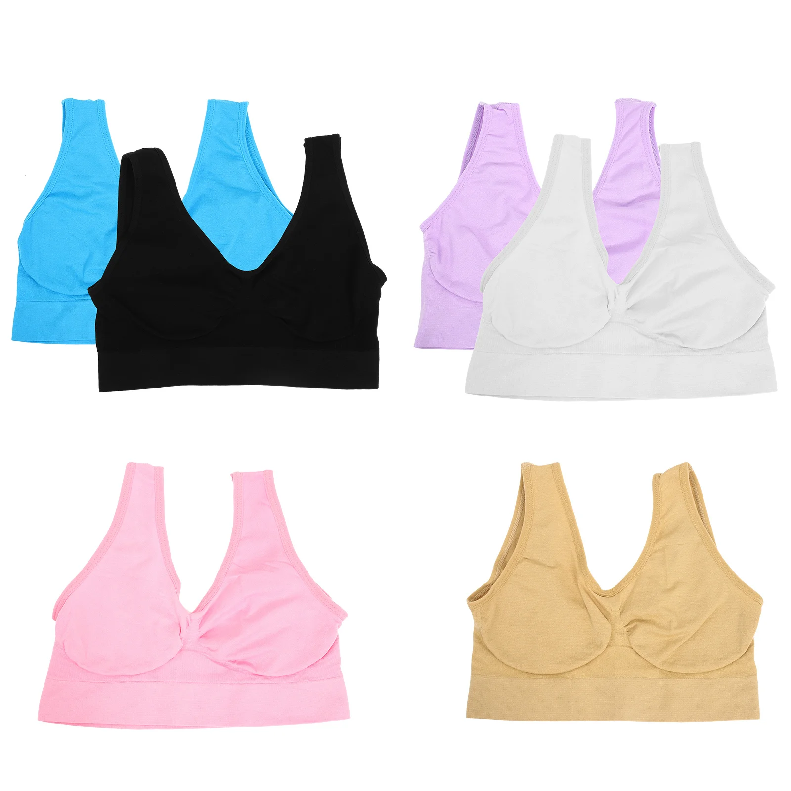 6 قطع حمالة صدر رياضية مرنة بدون خياطة عالية الدعم للجري واليوجا واللياقة البدنية ملابس داخلية للنساء قابلة للتنفس ومريحة