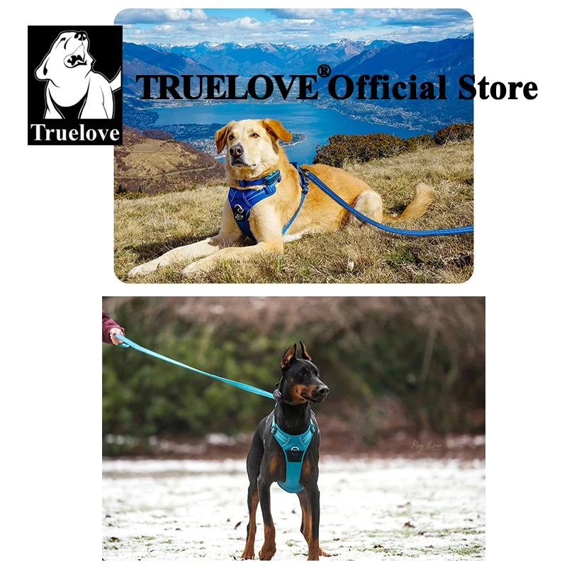 Truelove Pet Harness+Pet Leash Set Rope 110cm/200cm All-in-one Reflective Dog Harness No Pull Adjustable Buckles Dropshipping