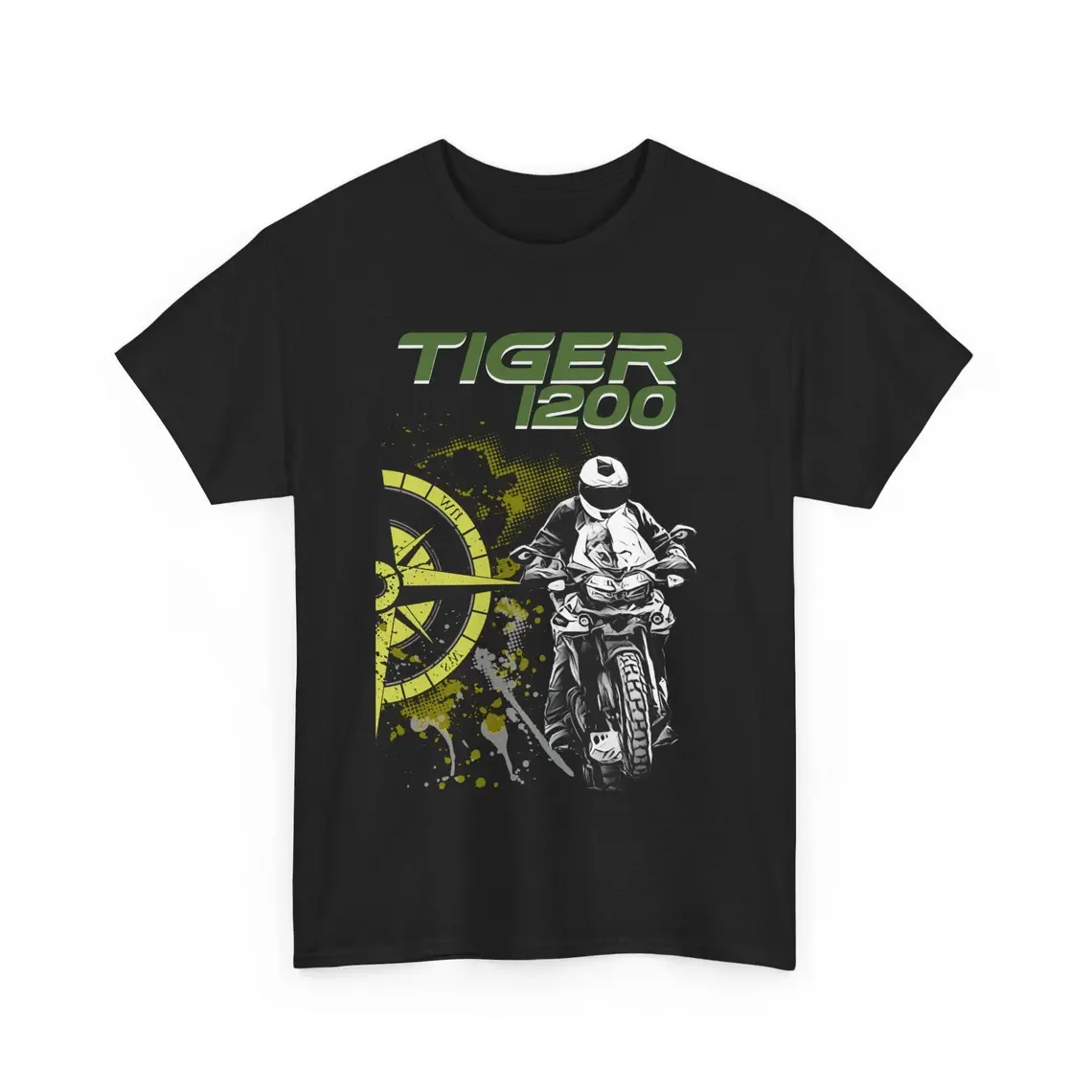 

@EY T.riumph Tiger 1200 T Shirt The Explorer's Compass Motorcycle Tee Windrose Rider Top For Fans Adventure Travel Gift