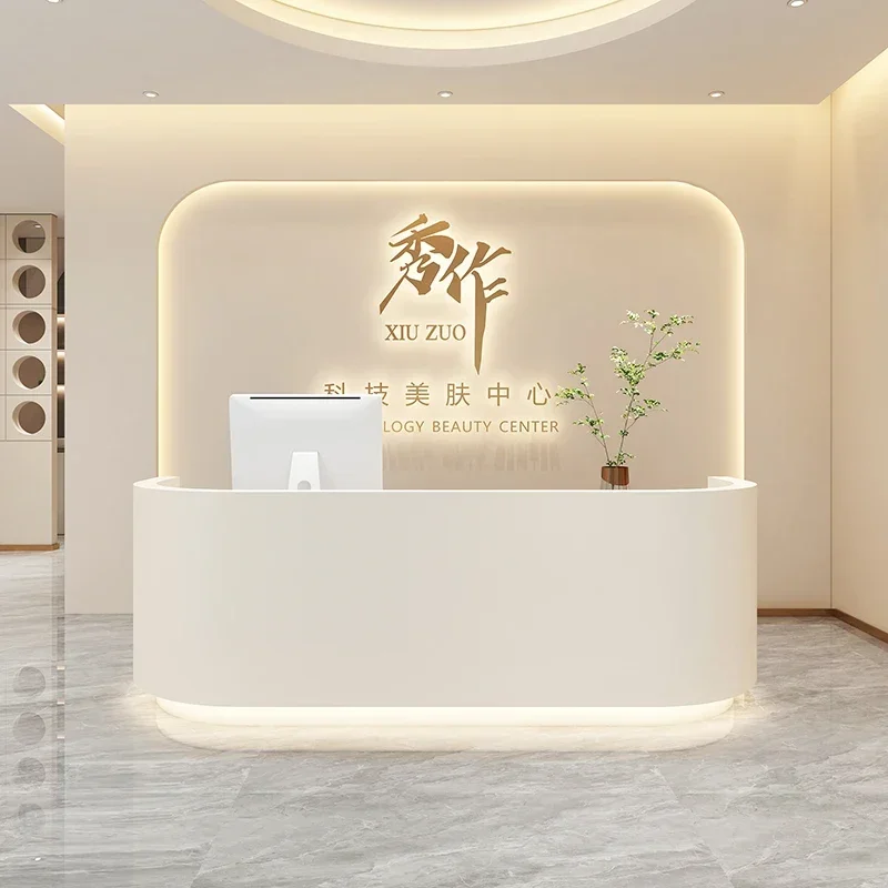 Salon Reception Desk Front Counter Executive Office Furniture Modern Checkout Supermarket Hairdresser Party Tables Barber Shop